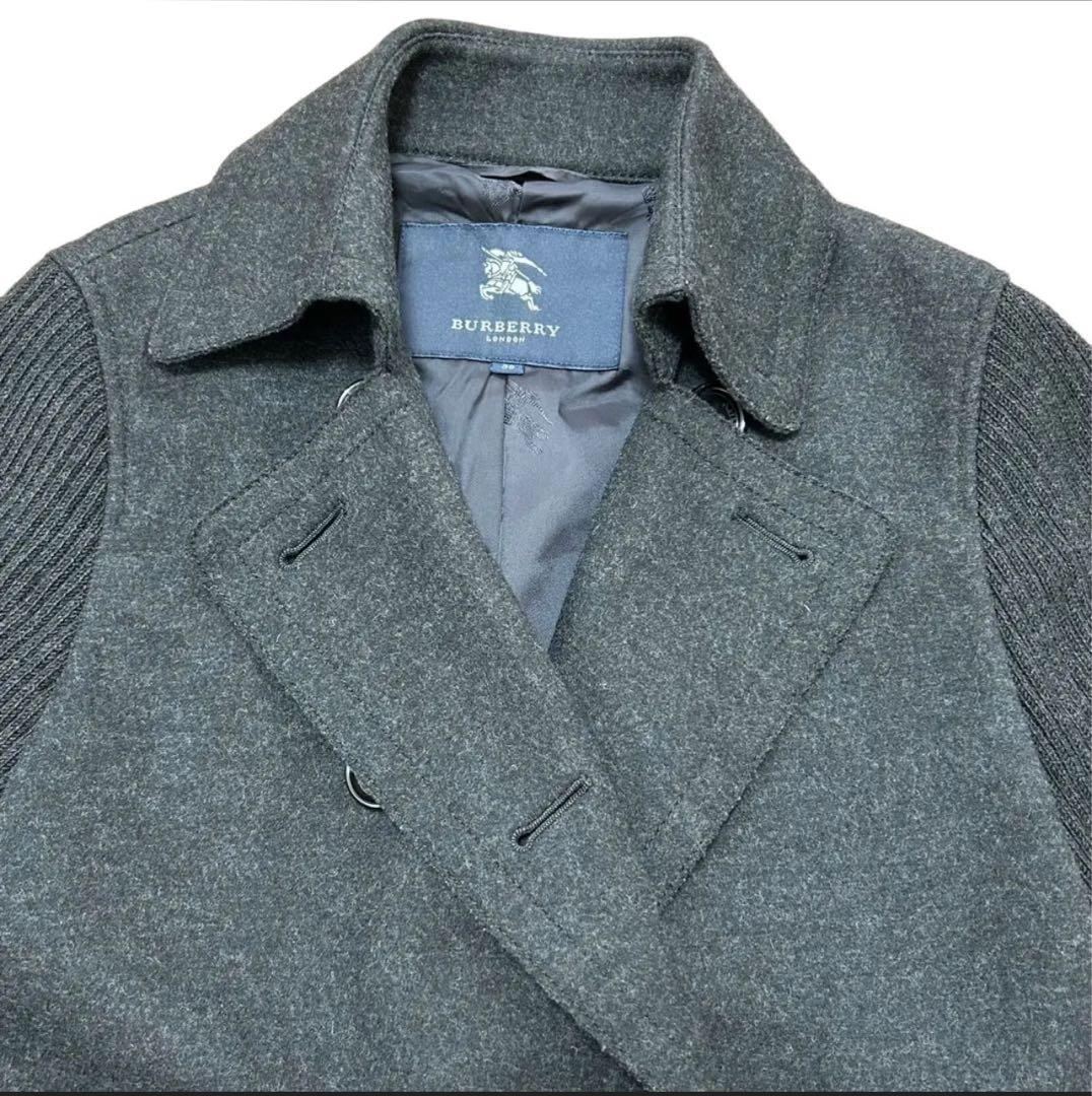BURBERRY LONDON wool knit チェスターコート　38