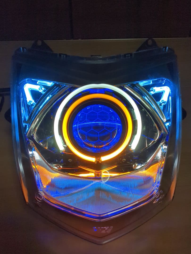 ②カラー変更シグナスX 3型デビルアイ社外ヘッドライト LED se44j1yp