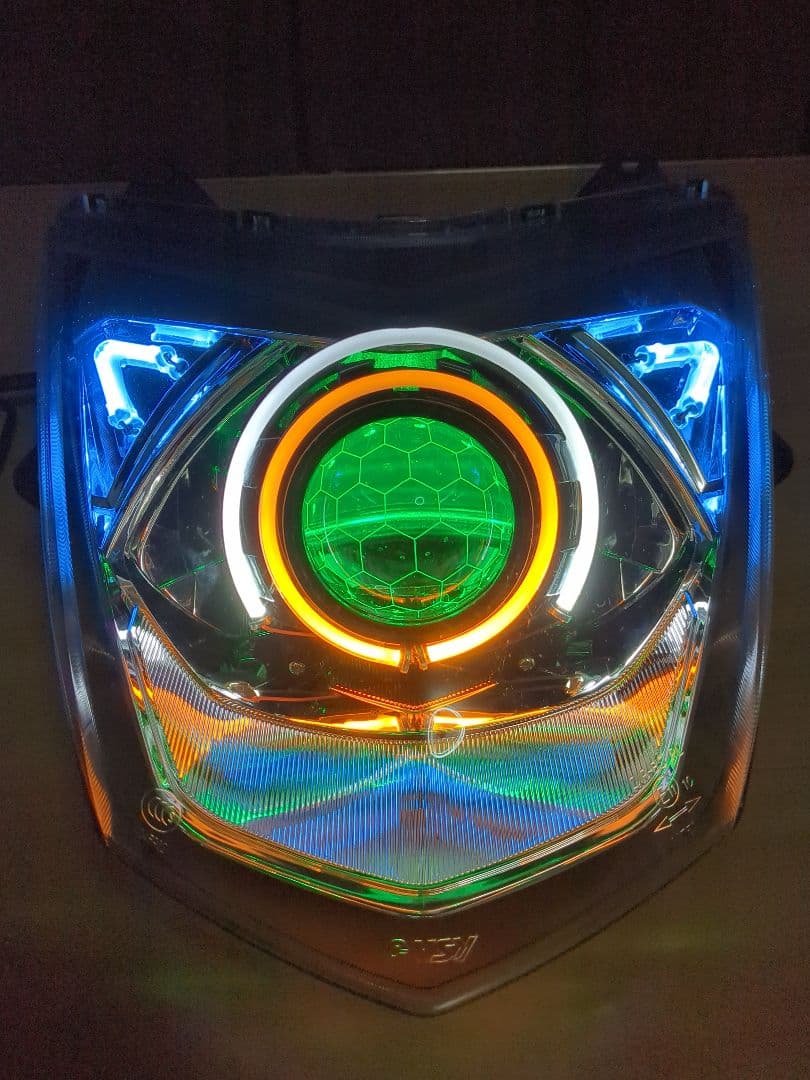 ②カラー変更シグナスX 3型デビルアイ社外ヘッドライト LED se44j1yp