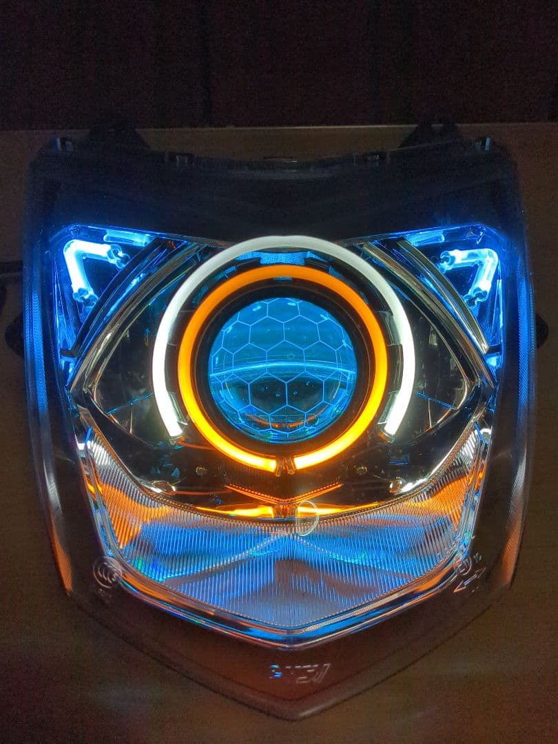 ②カラー変更シグナスX 3型デビルアイ社外ヘッドライト LED se44j1yp