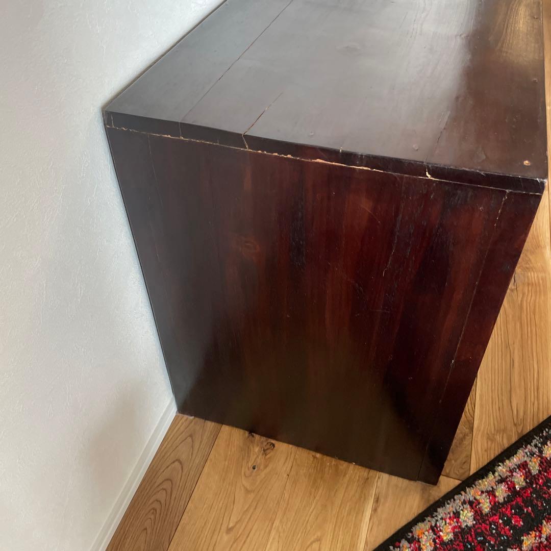 値下げしました【送料込み】ダークブラウン木製テレビ台 引き出し付き