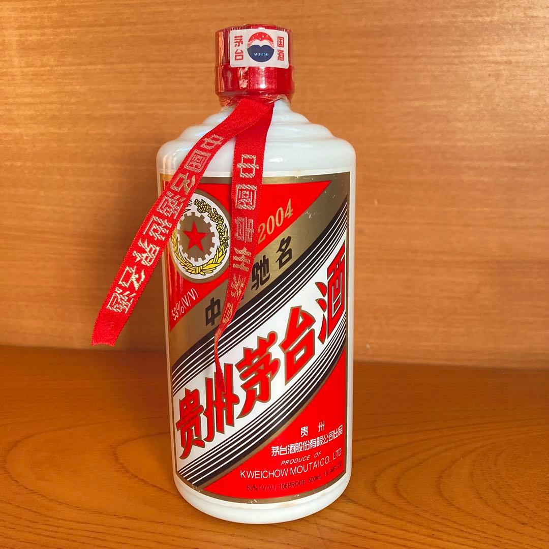 貴州茅台酒 五星麦ラベル 2004年53% 500ml MOUTAIマオタイ古酒