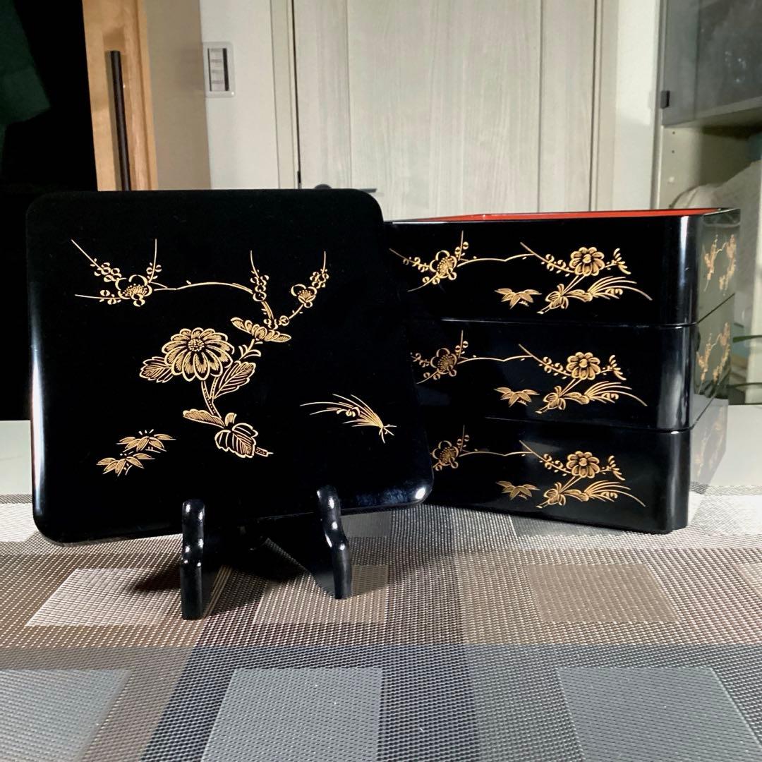 『メルうー特価』　『未使用・小スレ』　輪島塗　三段重