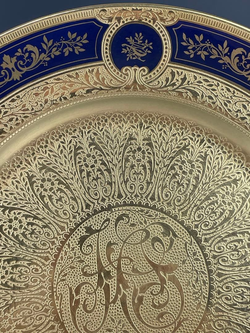 【美品・豪華】レノックス 金彩 モノグラム ２６．４㎝ 大皿 Lenox