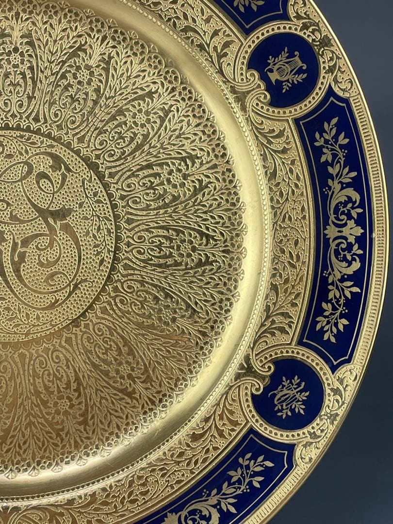 【美品・豪華】レノックス 金彩 モノグラム ２６．４㎝ 大皿 Lenox