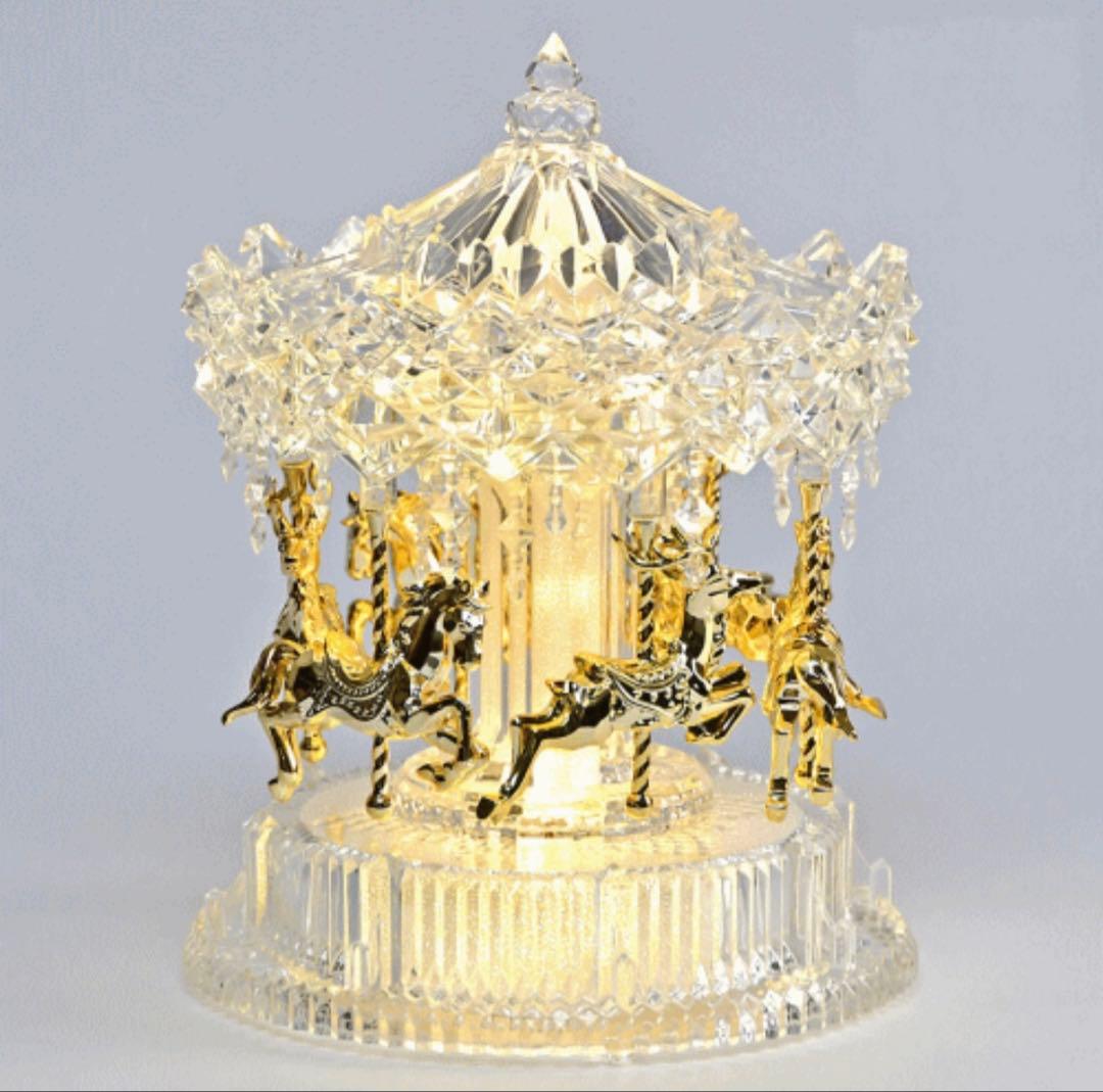 ハルモニア　HARMONIER オルゴール　アクリル LED カルーセル