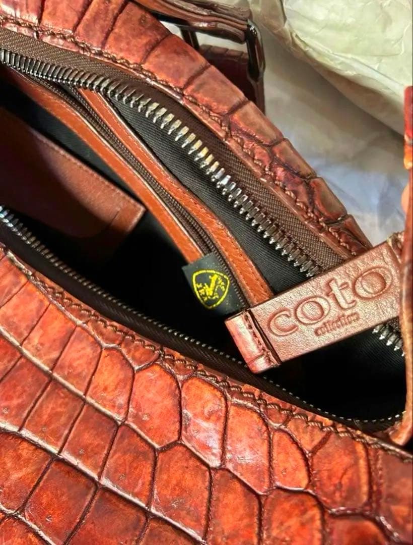 枡儀　JRA クロコダイルショルダーバッグ