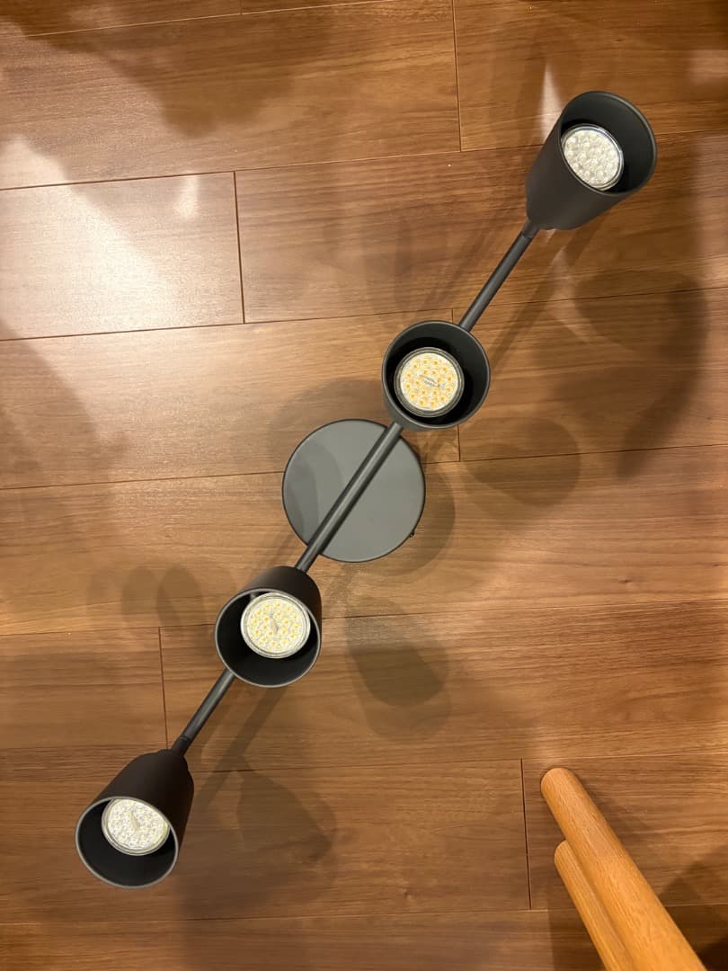 IKEA イケア クヌートボー シーリングスポットライト 電球 リモコン セット