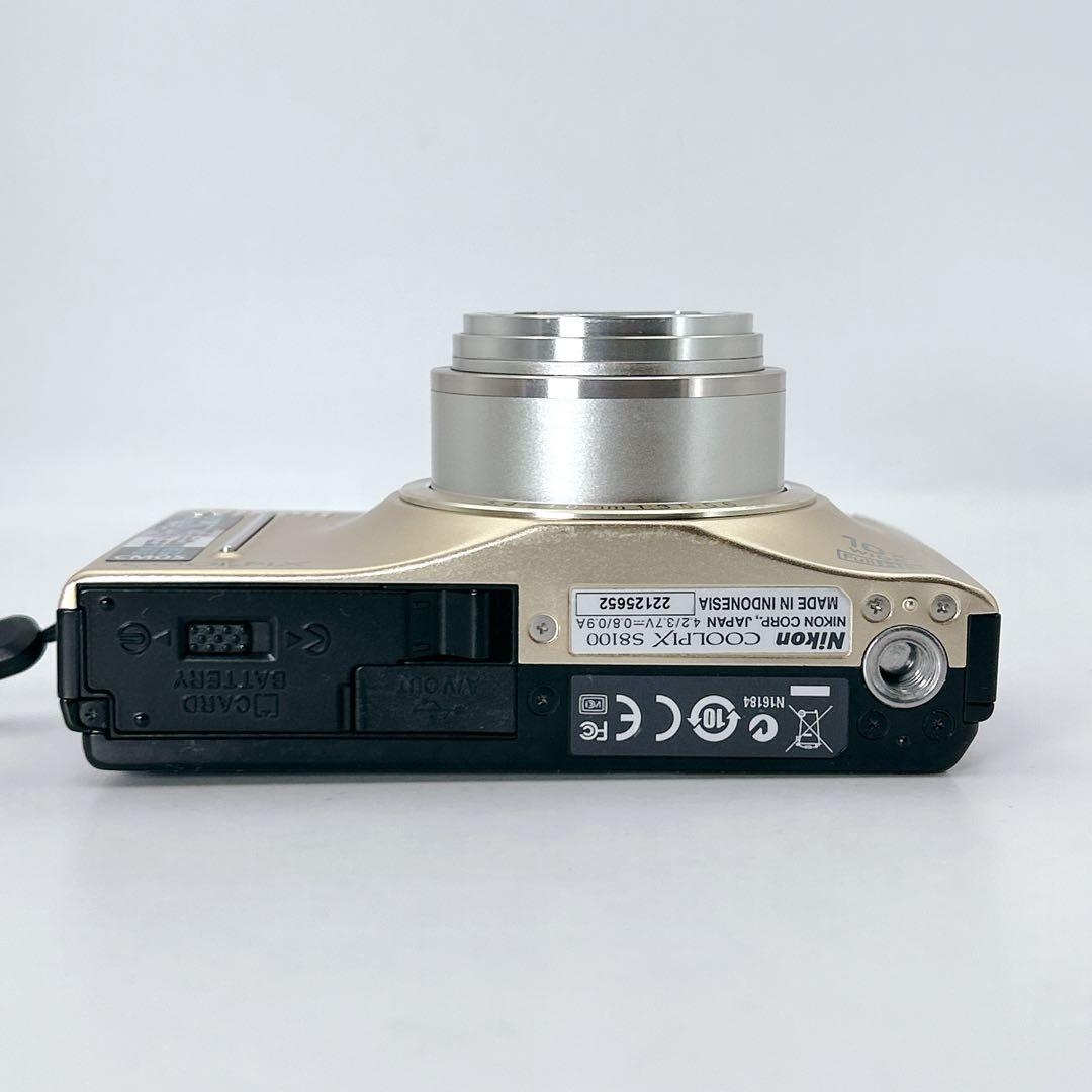 【美品】Nikon COOLPIX S8100 ゴールド コンデジ　ニコン