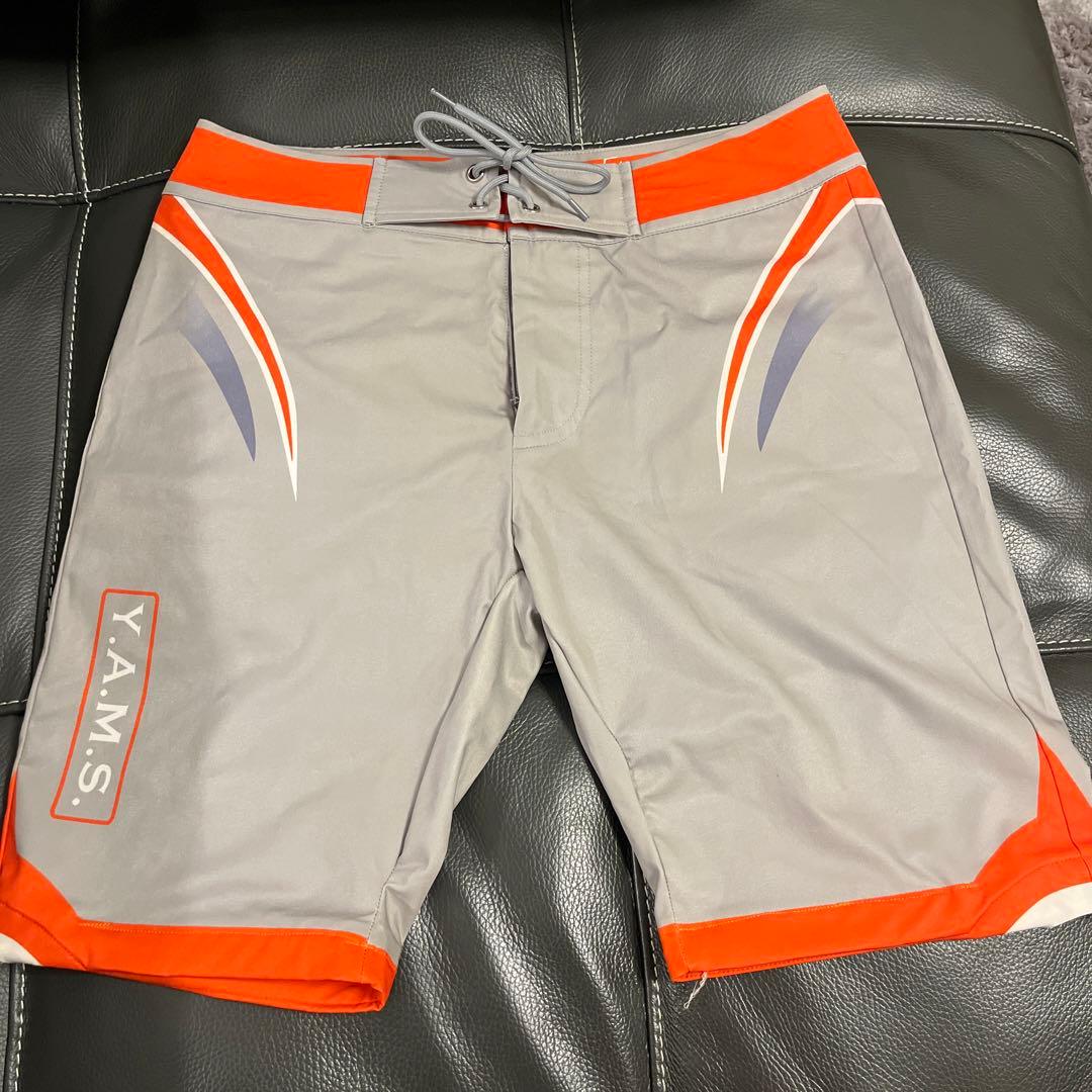 YAMS ステージショーツ　クロノス　グレー　オレンジ　ボディコンテスト