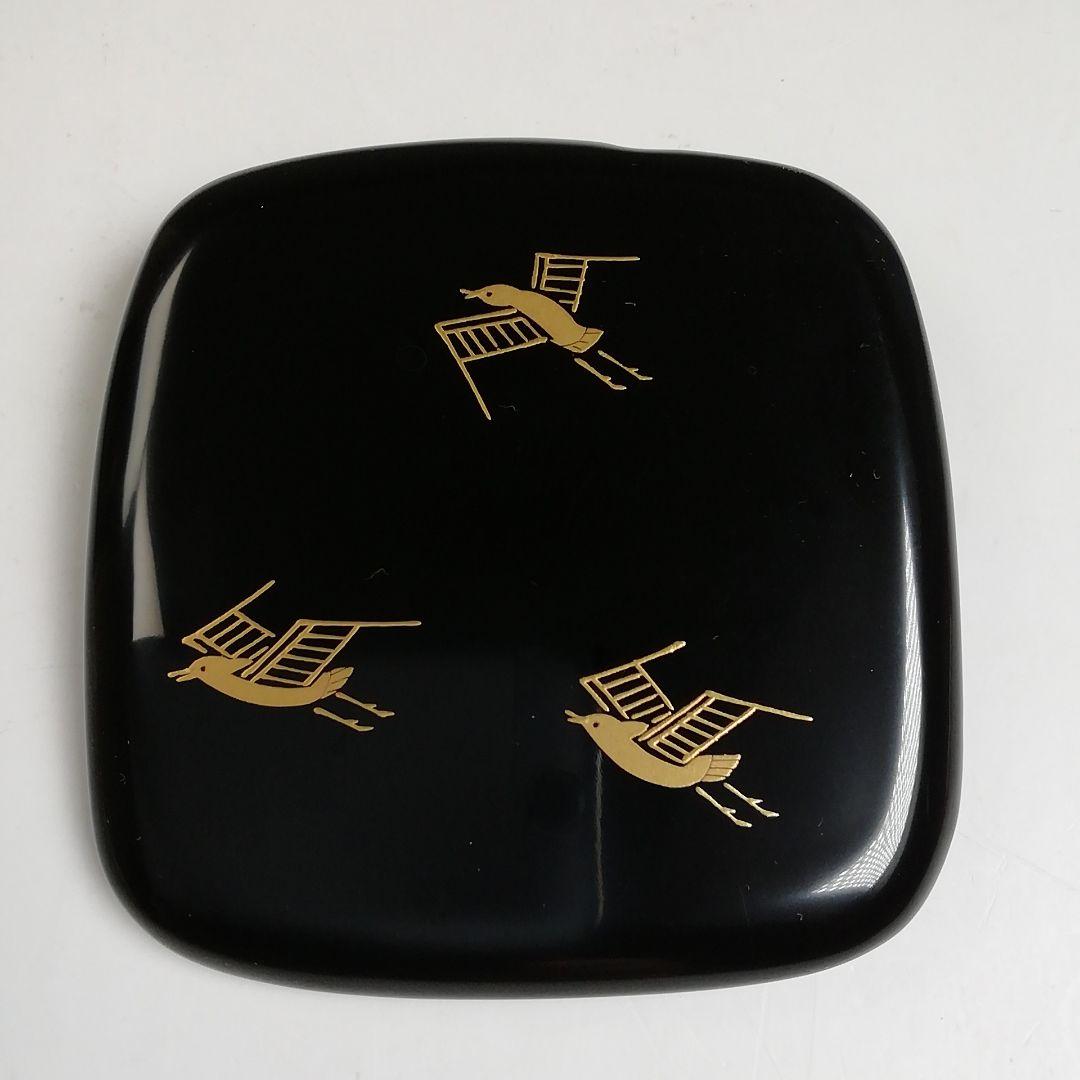 Ｔ９２９　棗　『波千鳥蒔絵』『一閑棗』『竹内幸斎 作』　共箱　茶道具