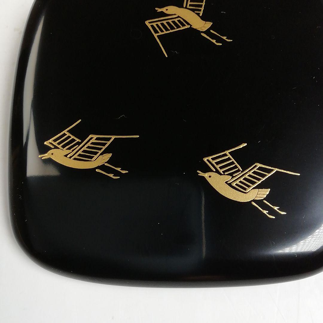 Ｔ９２９　棗　『波千鳥蒔絵』『一閑棗』『竹内幸斎 作』　共箱　茶道具