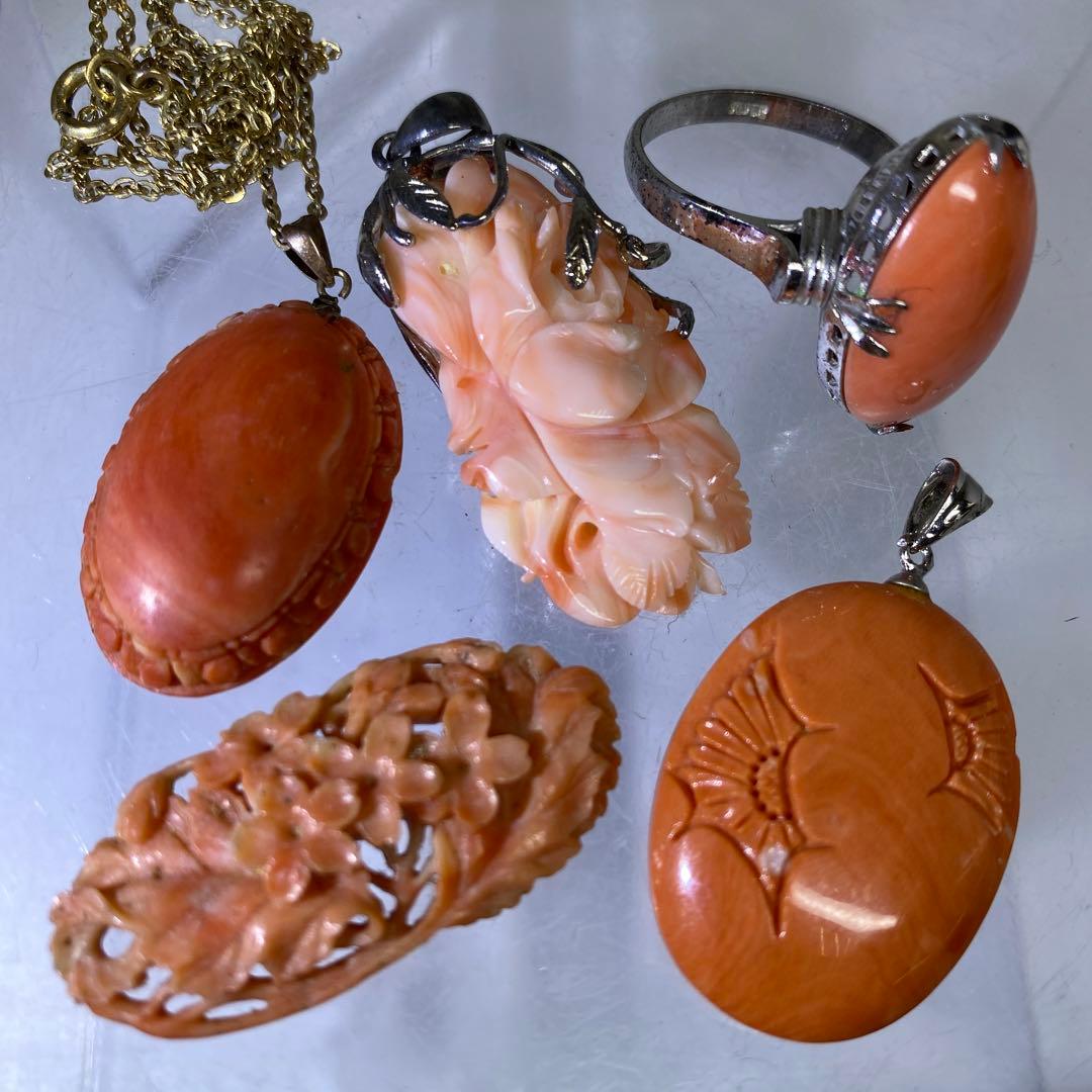 本赤珊瑚　アクセサリー　28g 東K7-1214☆2F