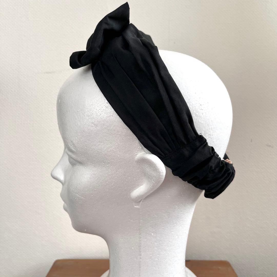 【美品♡かわいい】N°21 ヌメロベントゥーノ❤︎リボン付きブラックヘアバンド