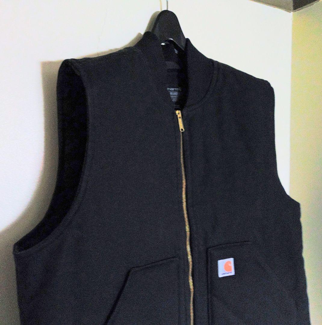 ⬛carhartt ダックベスト【黒】✨USED美品 Lsize
