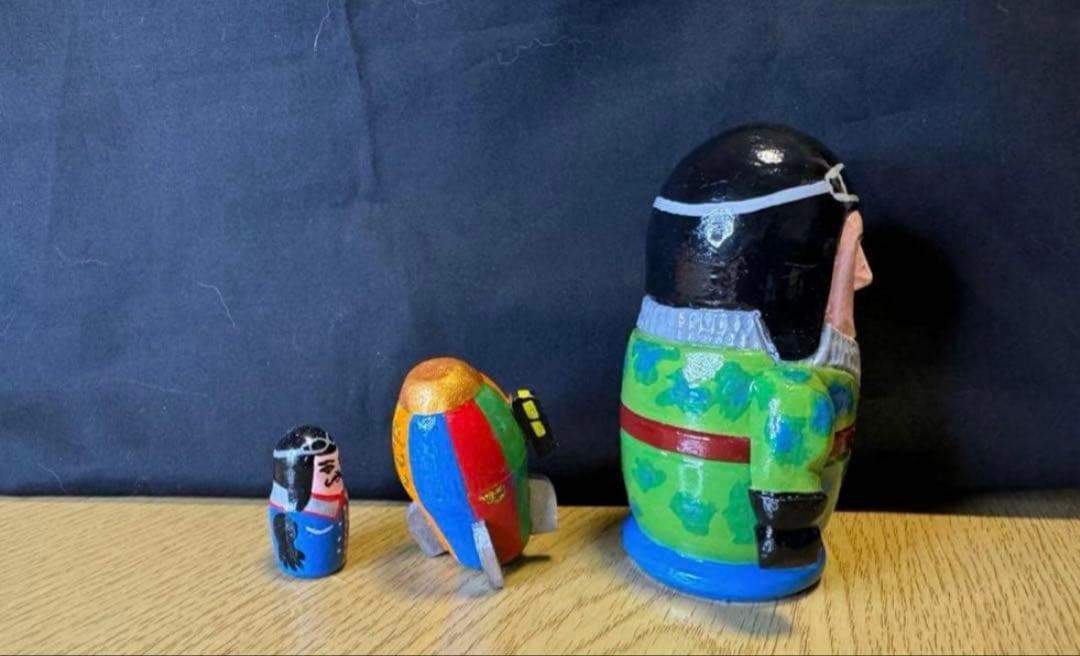 ロシア　アーティスト　宇宙マトリョーシカ　3組。長期保存