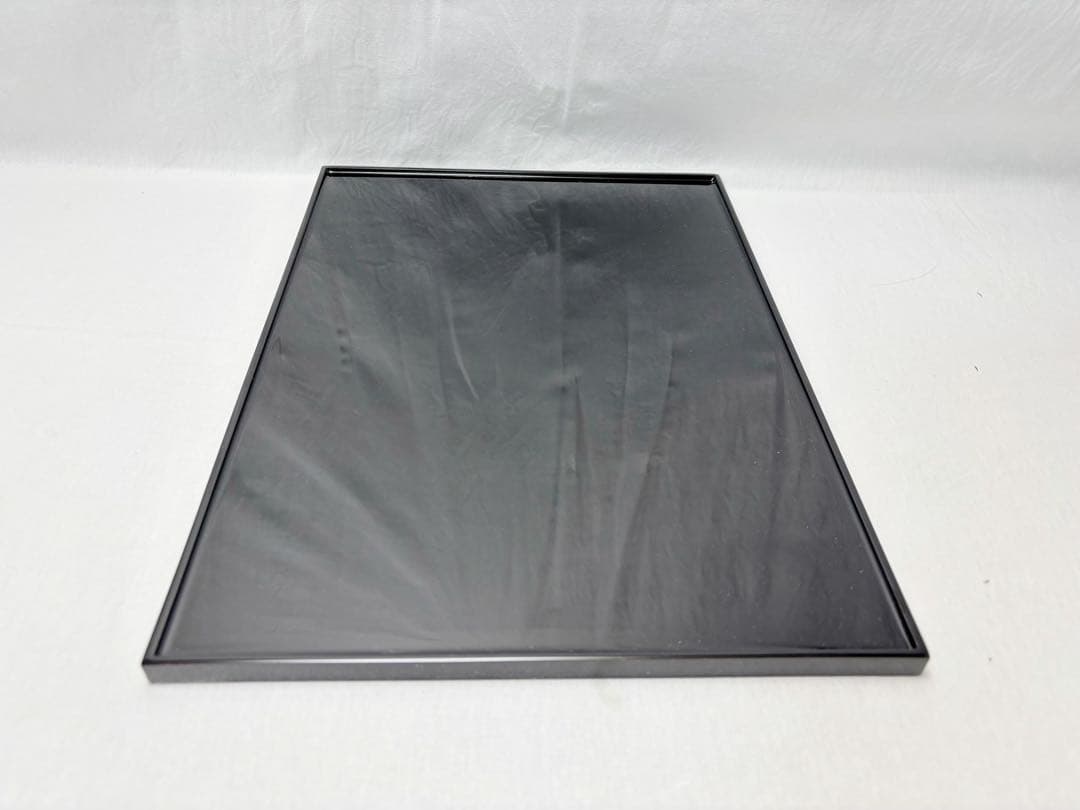 ほぼ未使用 懐石道具 三代目惣兵衛作 天然木製 黒塗 尺3寸 長角膳 5客揃紙箱