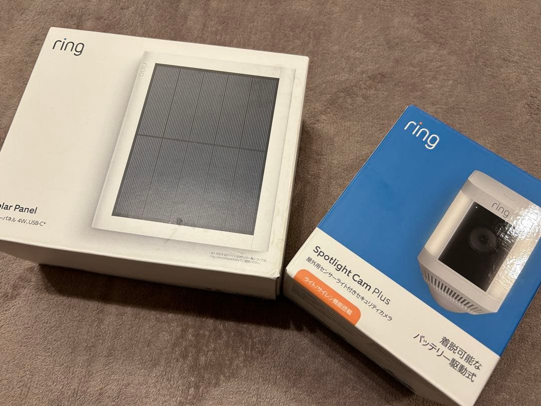 amazon ring 屋外　防犯カメラ　ソーラーパネル付き