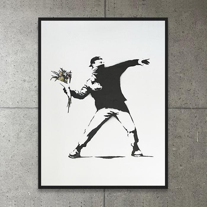額装品/Flower Thrower/バンクシー/アート/インテリア/貴重