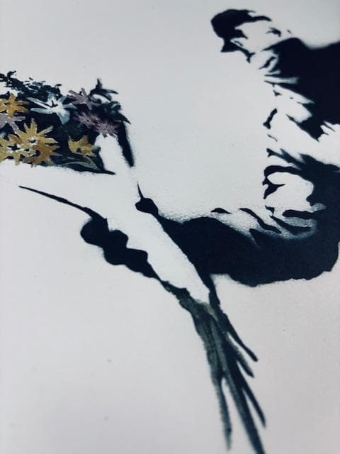額装品/Flower Thrower/バンクシー/アート/インテリア/貴重