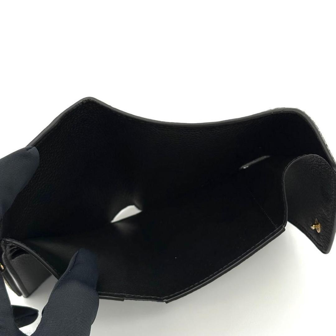 ユウ76　ルイヴィトン 折財布 モノグラム ヴィクトリーヌ 黒 2454