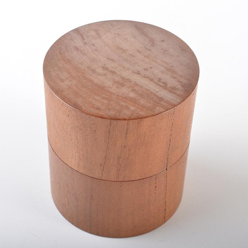 茶道具　山崎如悦作　吉野山桜材　中次　棗　共布共箱　C　R6501