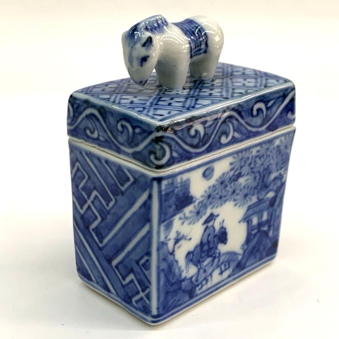 【香合　干支　午】高野昭阿弥　共箱