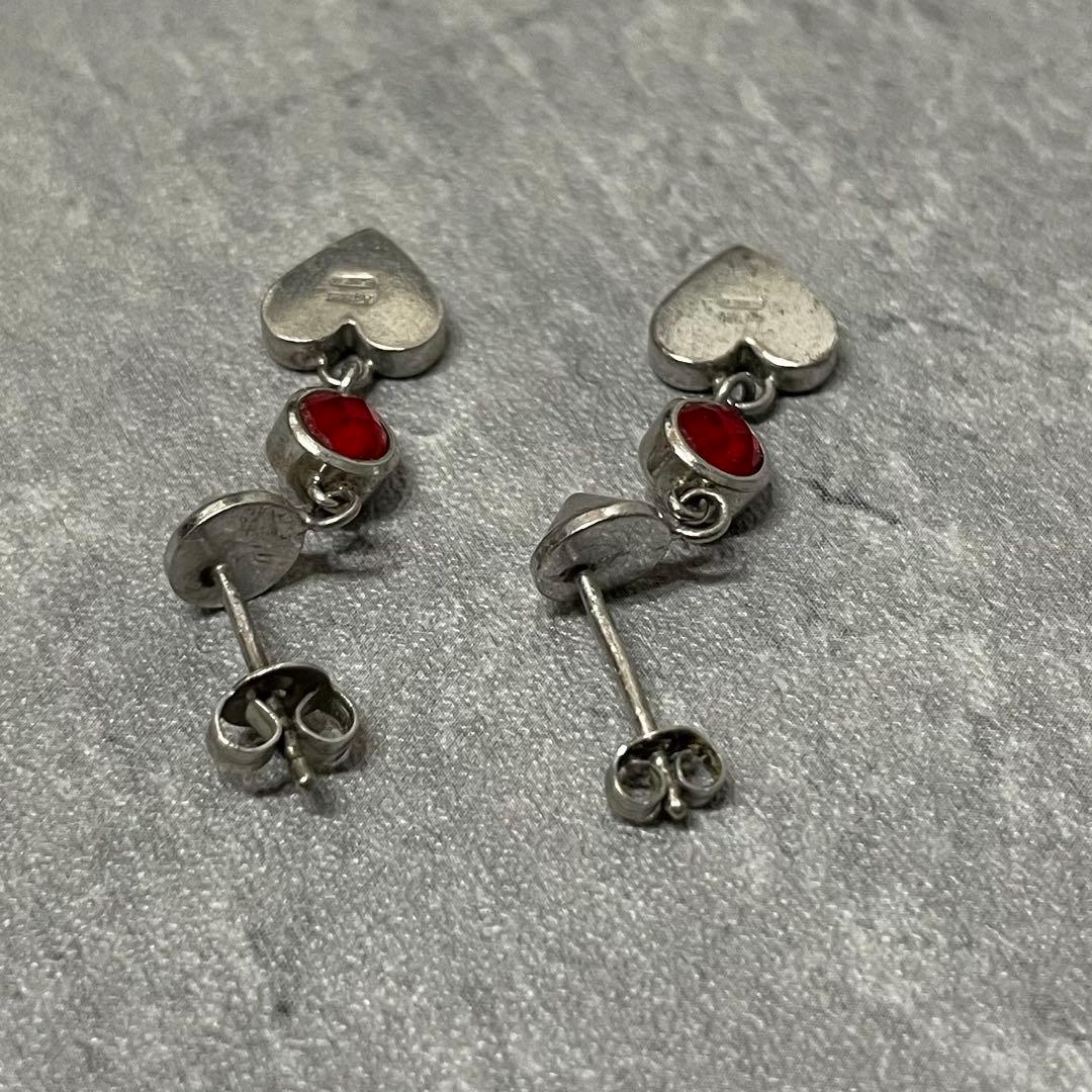 GUCCI グッチ シルバー 925 ハート ストーン ピアス