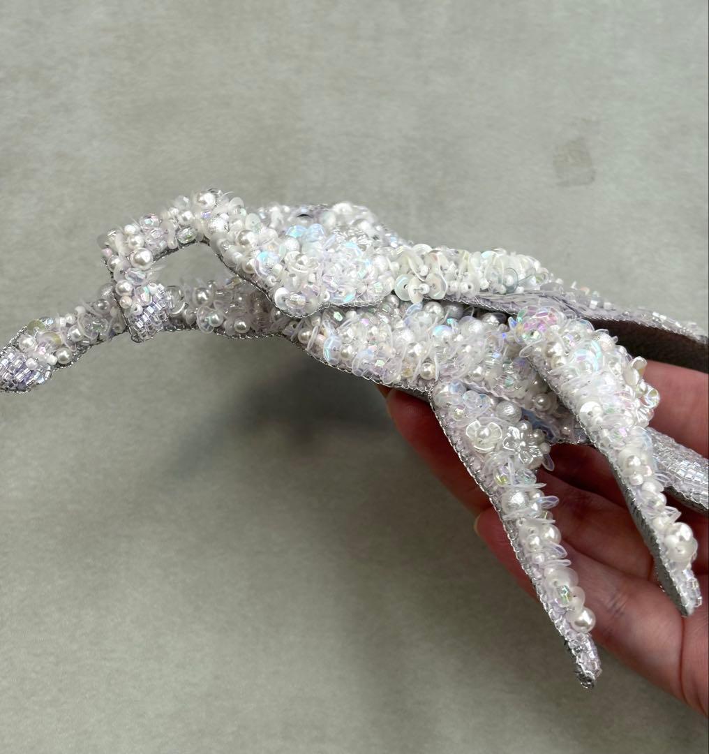 【ペガサス】ビーズ刺繍ブローチバッグチャーム