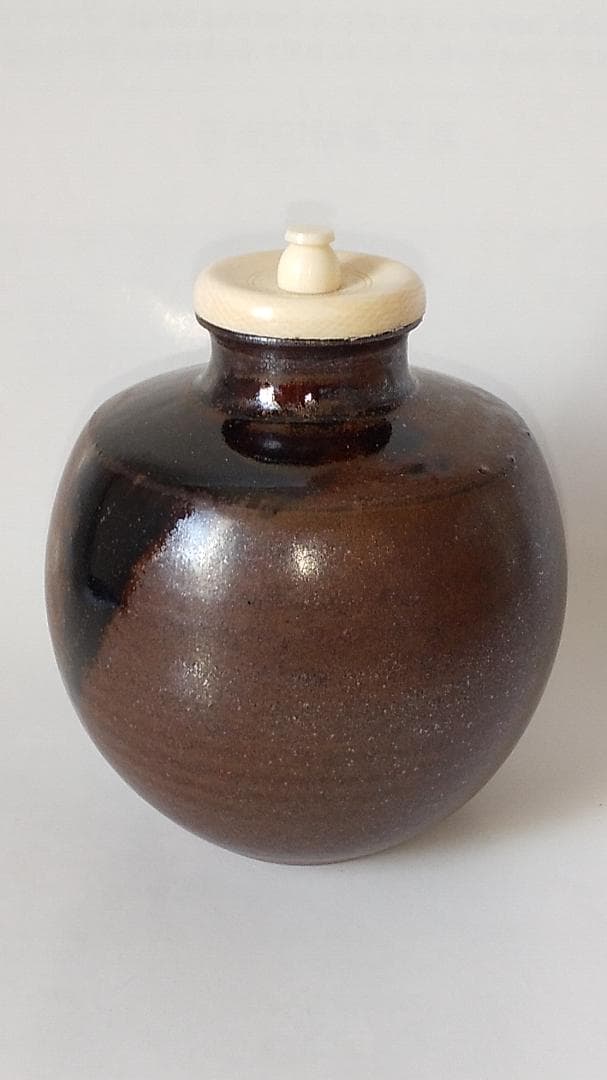 笹田仁史 本能寺文琳写 茶入 仕覆 朝倉間道 茶道具 共箱 栞 京焼茶入 新品