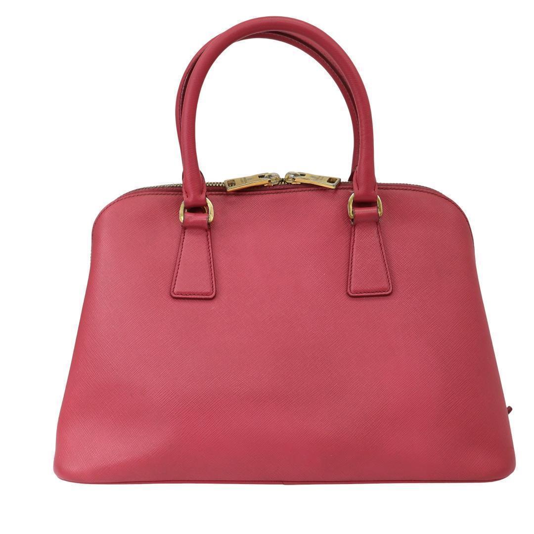 美品 PRADA プラダ 2way ハンドバッグ サフィアーノ レザー ピンク