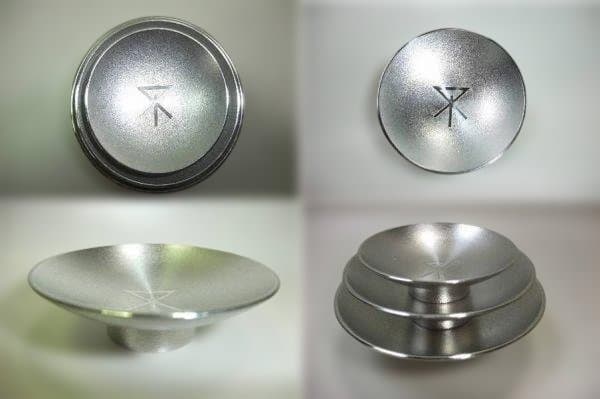 酒器 本錫 三ツ重揃 盃台 惣黒 堅地家具「孔雀屋利吉」会津塗