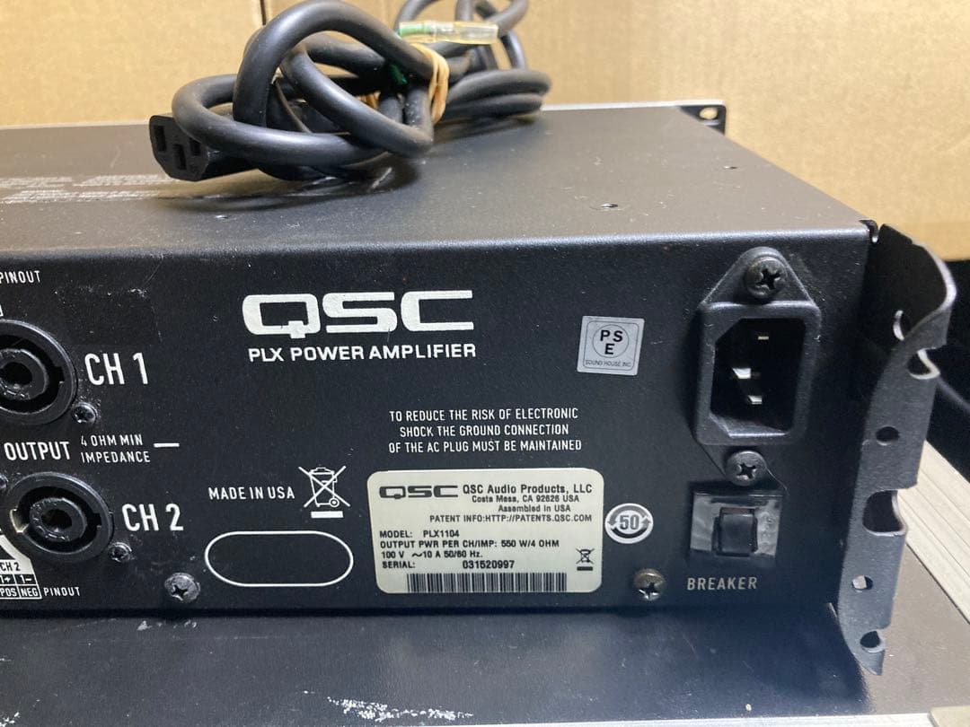 デ*ん様 QSC PLX 1104 パワーアンプ　現状動作品