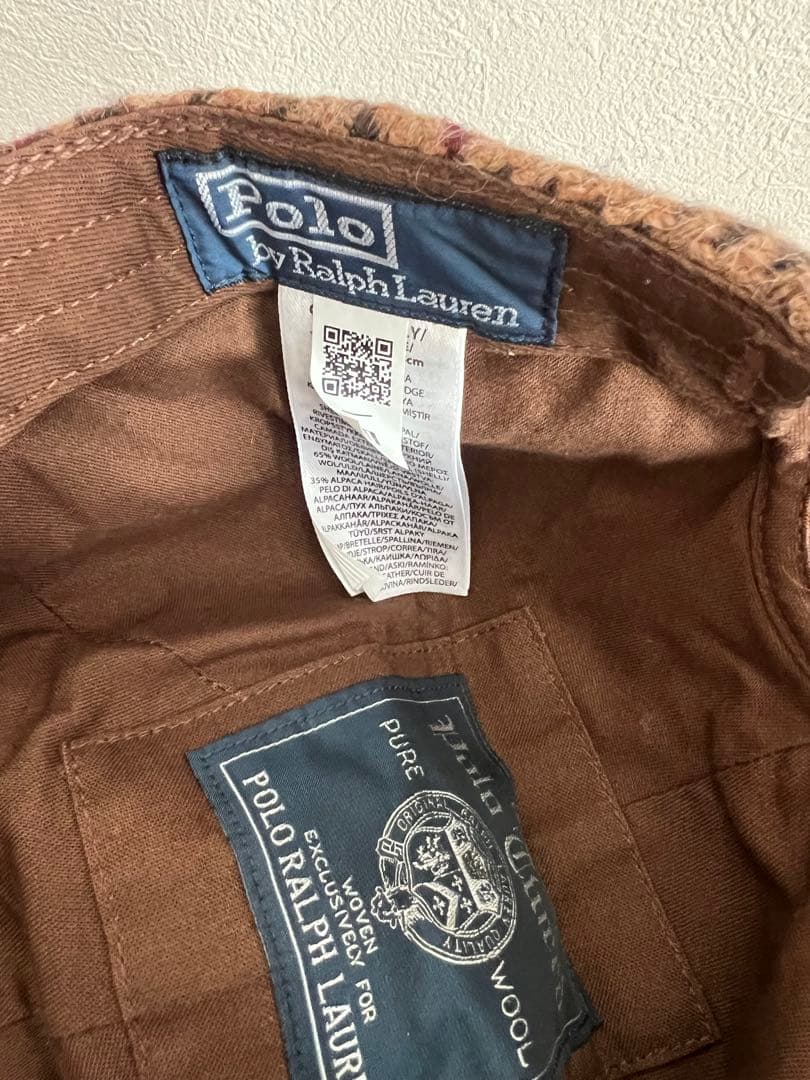 【美品】ラルフローレン　ツイード　キャップ