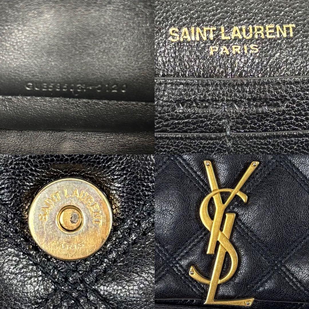 専用サンローラン　ベッキー キルティング　チェーン　バッグ　YSLロゴ金具