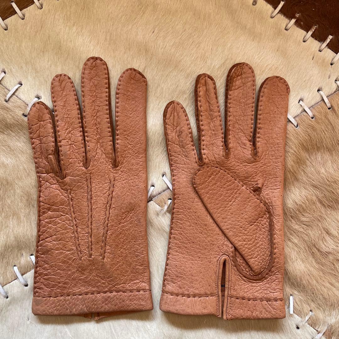 m*e様 中古 ペッカリー　グローブ made in France 革　手袋