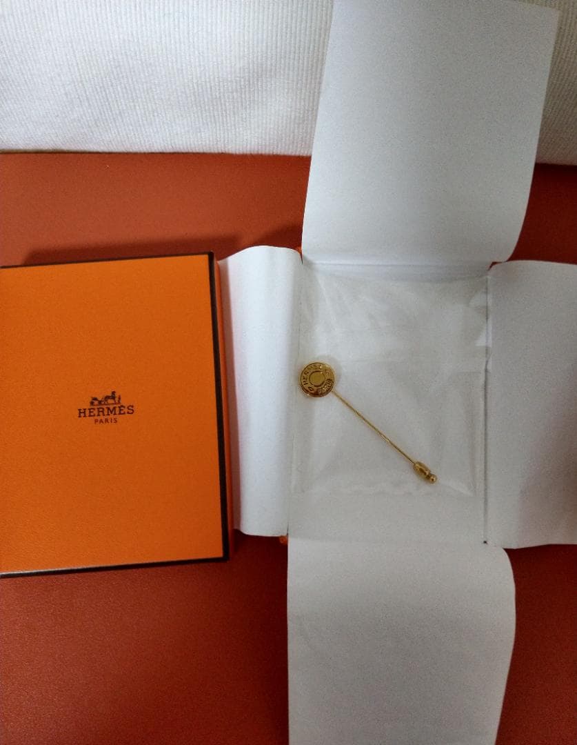 限界価格　極美！　エルメス　セリエ　 クルードセル　ピンブローチ　ゴールド