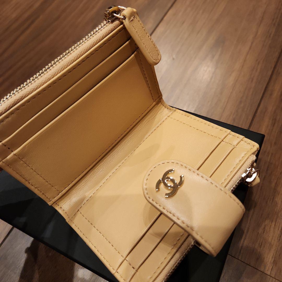 限定お値下げ！極美品★CHANELシャネル★ミニ財布ベージュ