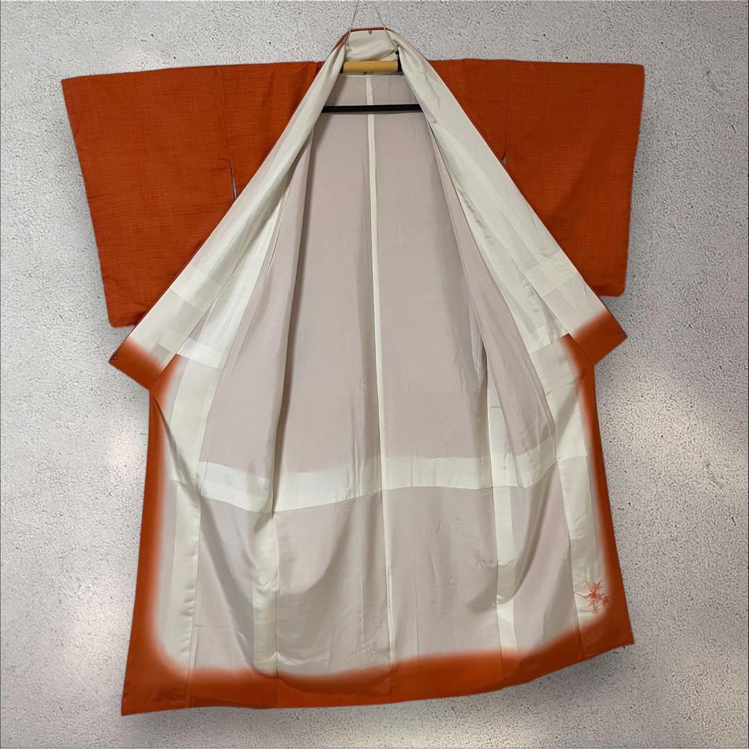 sy258 正絹 色紬 結城紬 ４点フルセット 身丈157裄丈66