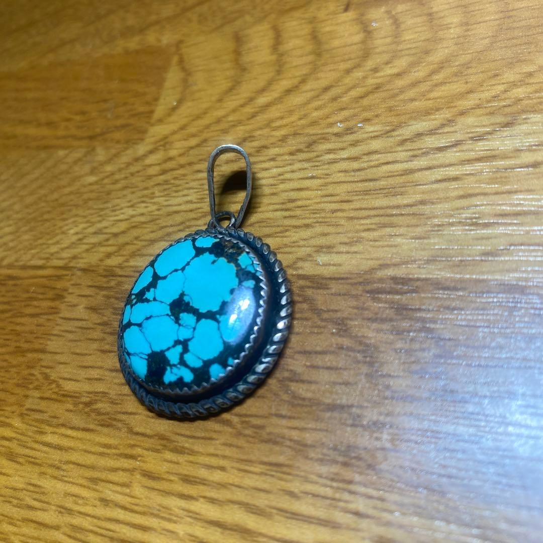 ターコイズネックレス　トップ　シルバー925