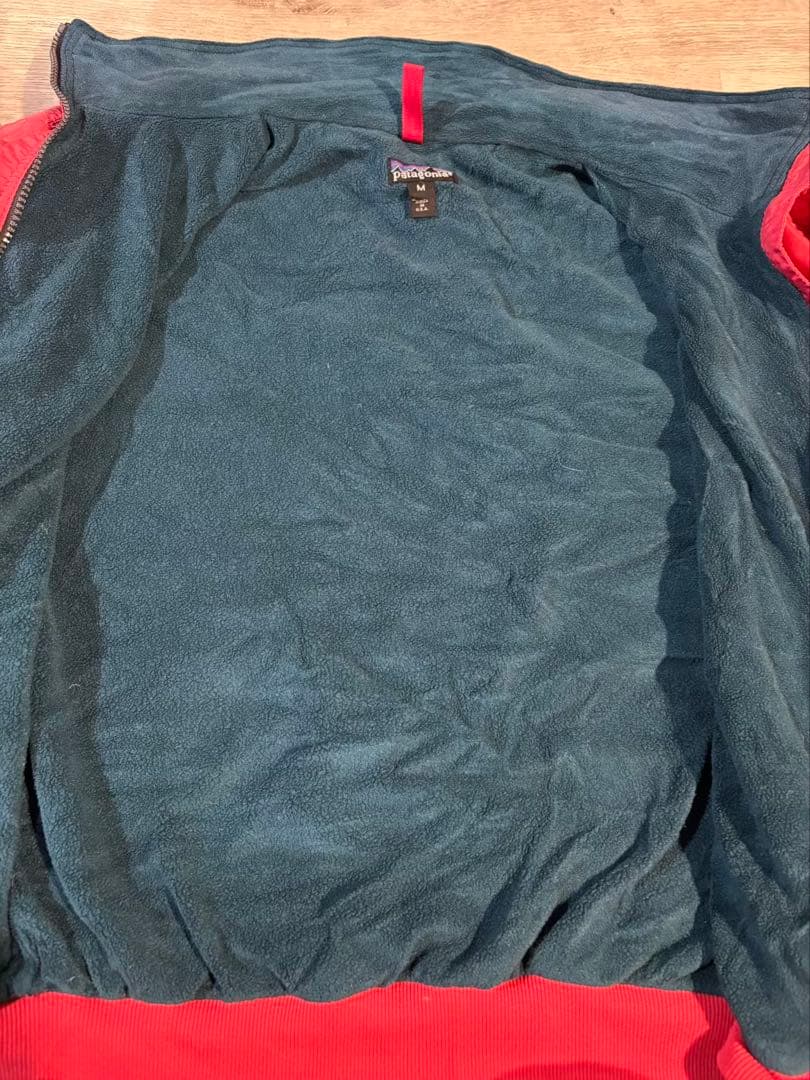 【USA製】Patagonia フリースライナー ナイロンジャケット レッド M