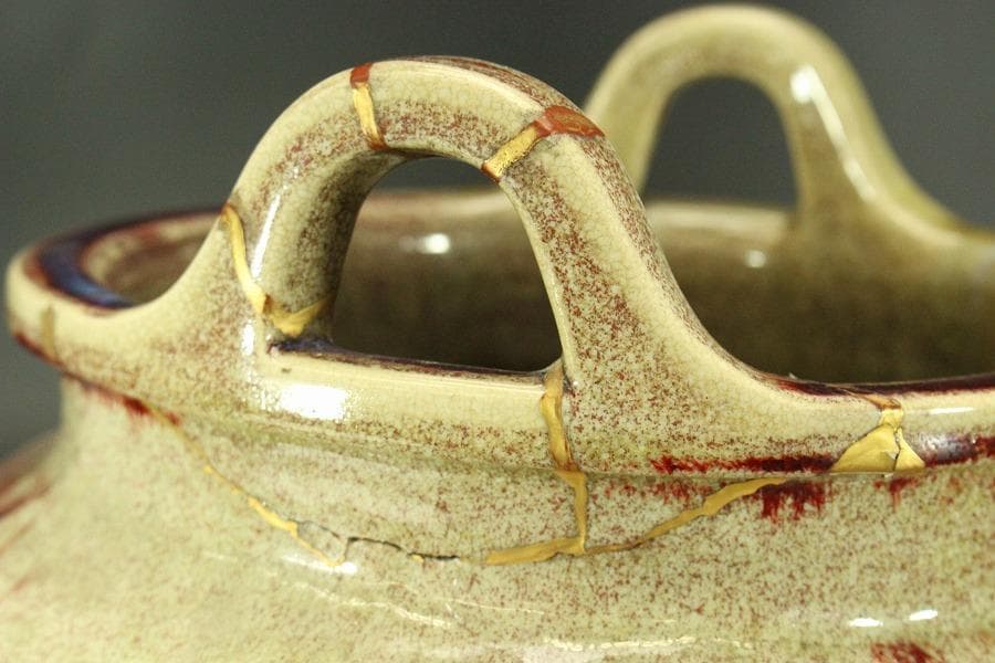 中国美術 窯変釉 時代 火鉢 瓶掛 φ30cm(LC403)