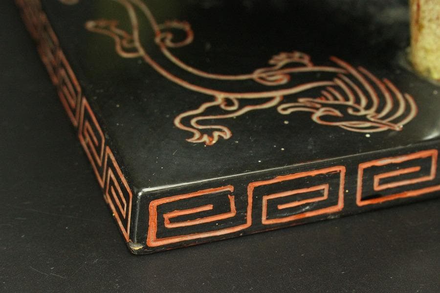 中国美術 窯変釉 時代 火鉢 瓶掛 φ30cm(LC403)