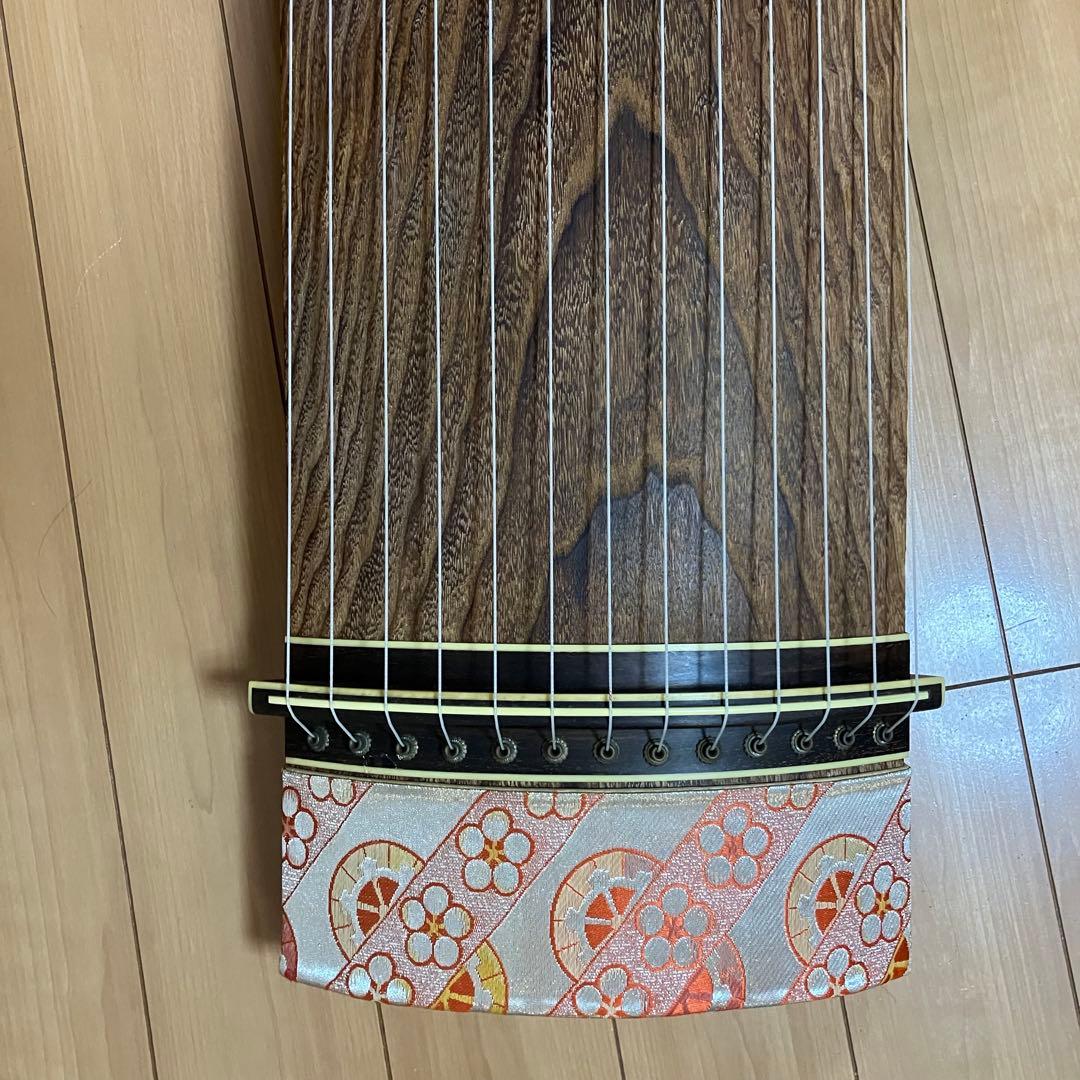 13弦 筝 琴　詩絵あり　すだれ彫り