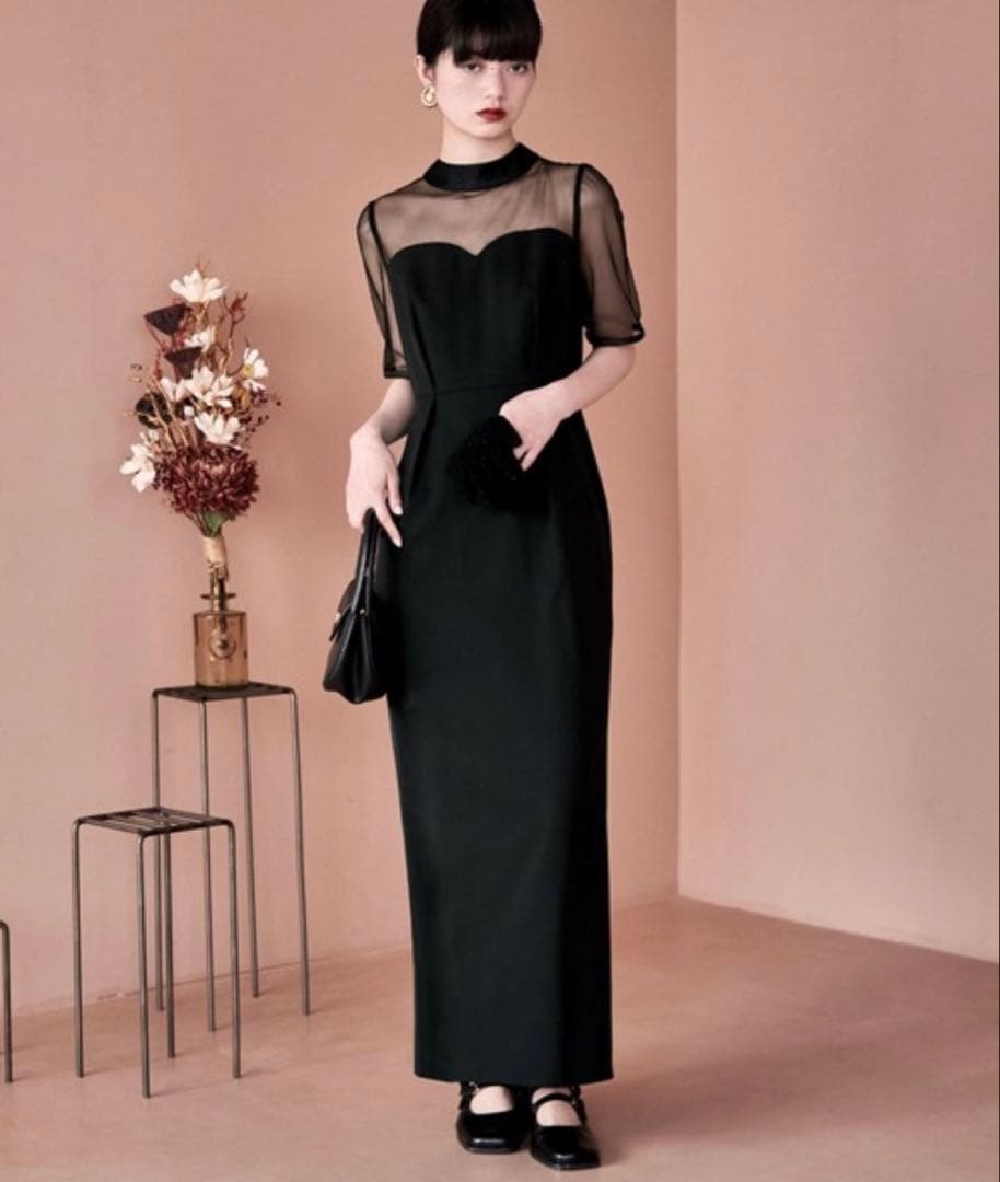 【お呼ばれ】etoll. 刺繍ペプラムビスチェ＆Iラインドレスセットアップ