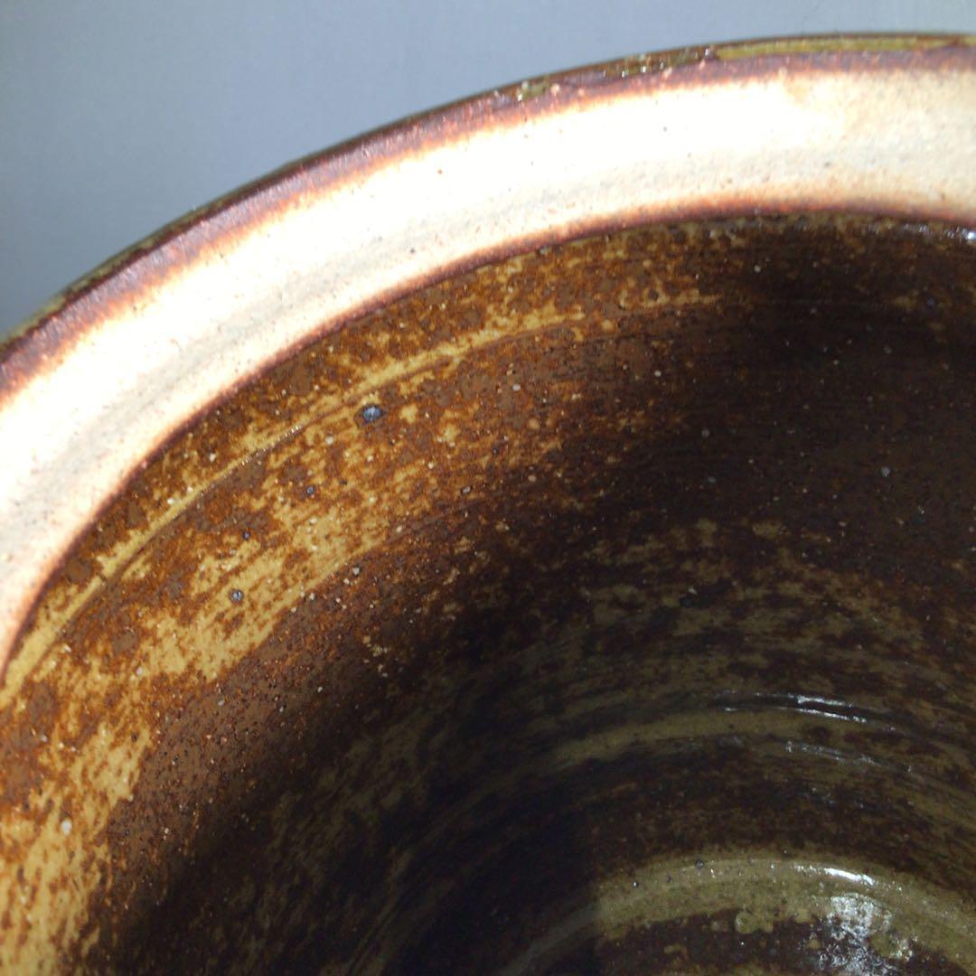 Ｎ６９３　水指　『温品焼』『康寿窯　本多康彦造』『一重口水指』　共箱　茶道具