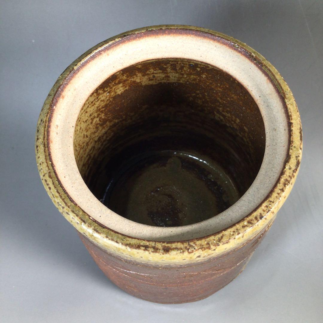 Ｎ６９３　水指　『温品焼』『康寿窯　本多康彦造』『一重口水指』　共箱　茶道具