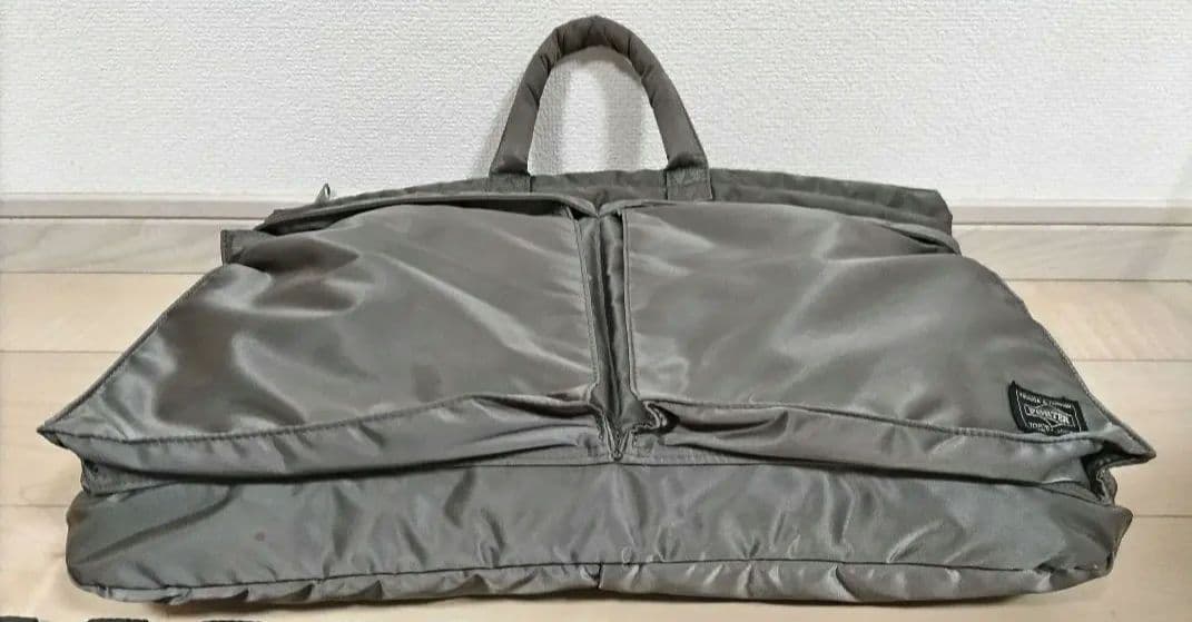 J*3様 美品【ポーター】タンカー★ブリーフケース☆シルバー グレー ナイロンバ