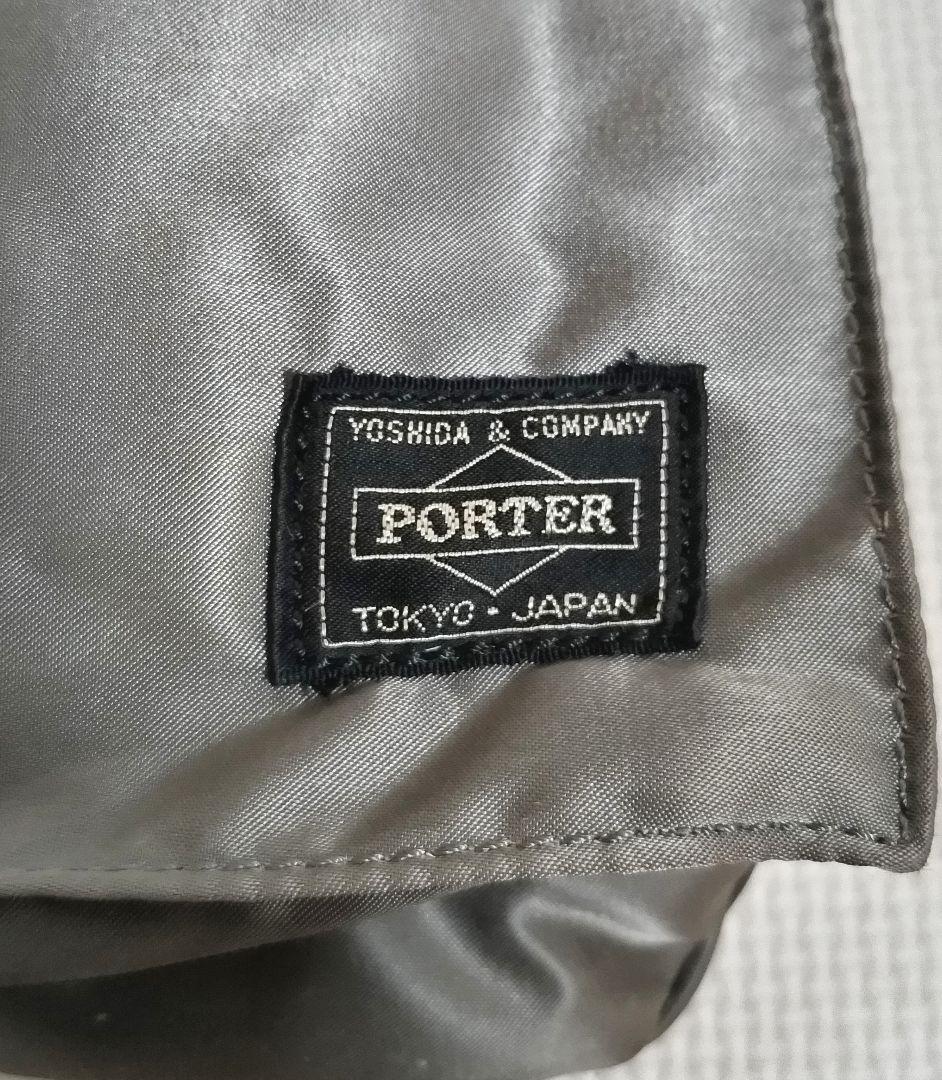 J*3様 美品【ポーター】タンカー★ブリーフケース☆シルバー グレー ナイロンバ