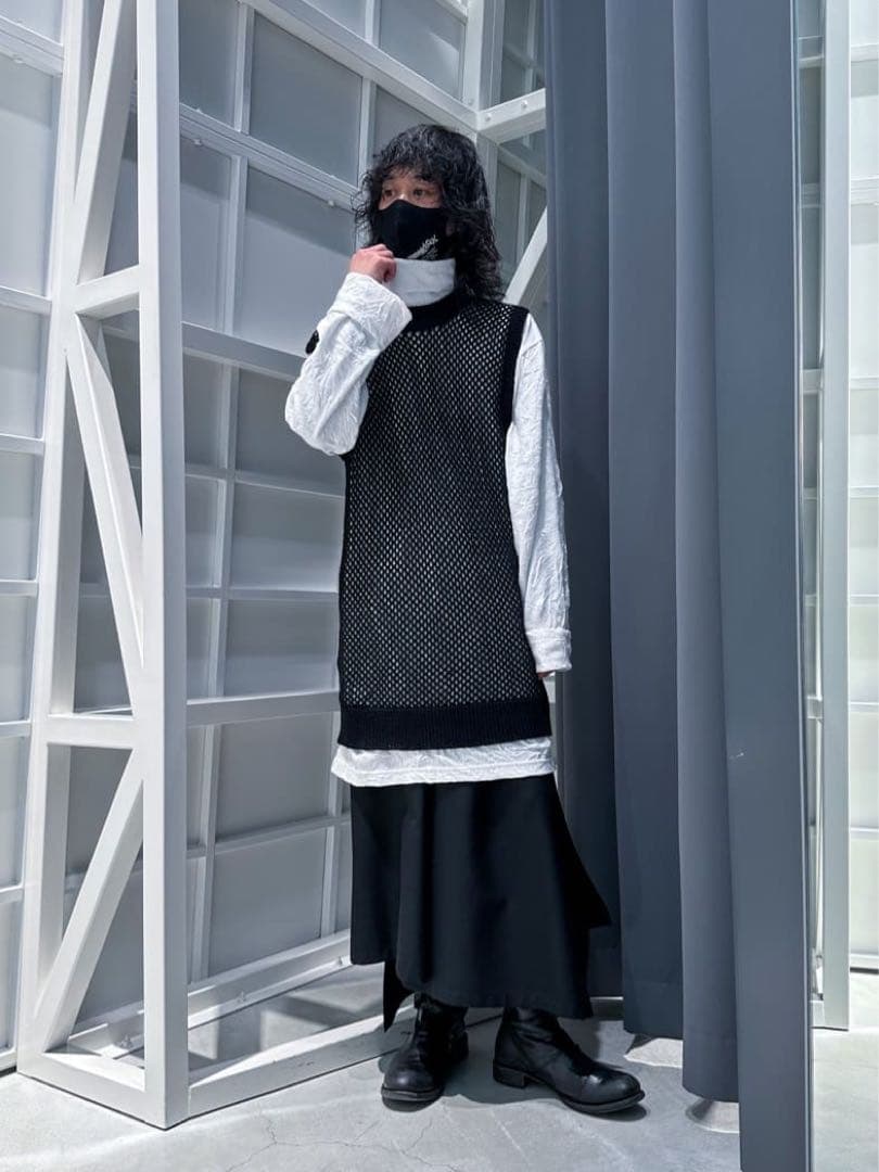 Ground Y 17AW/シワ加工ハイネックロングカットソー